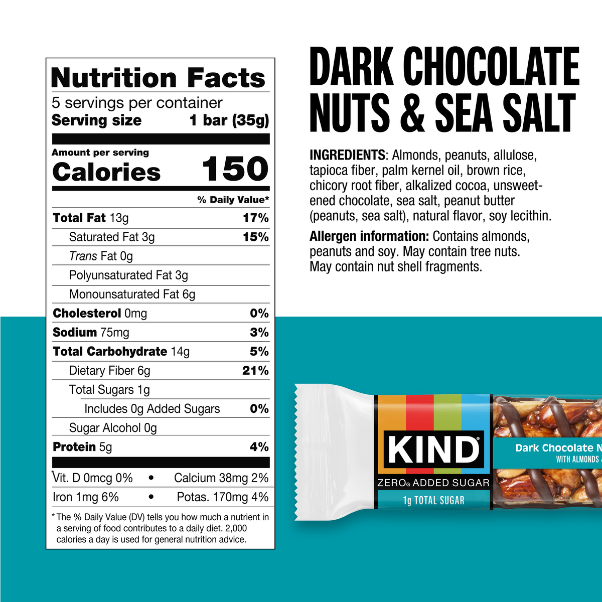 Dark Chocolate Nuts and Sea Salt